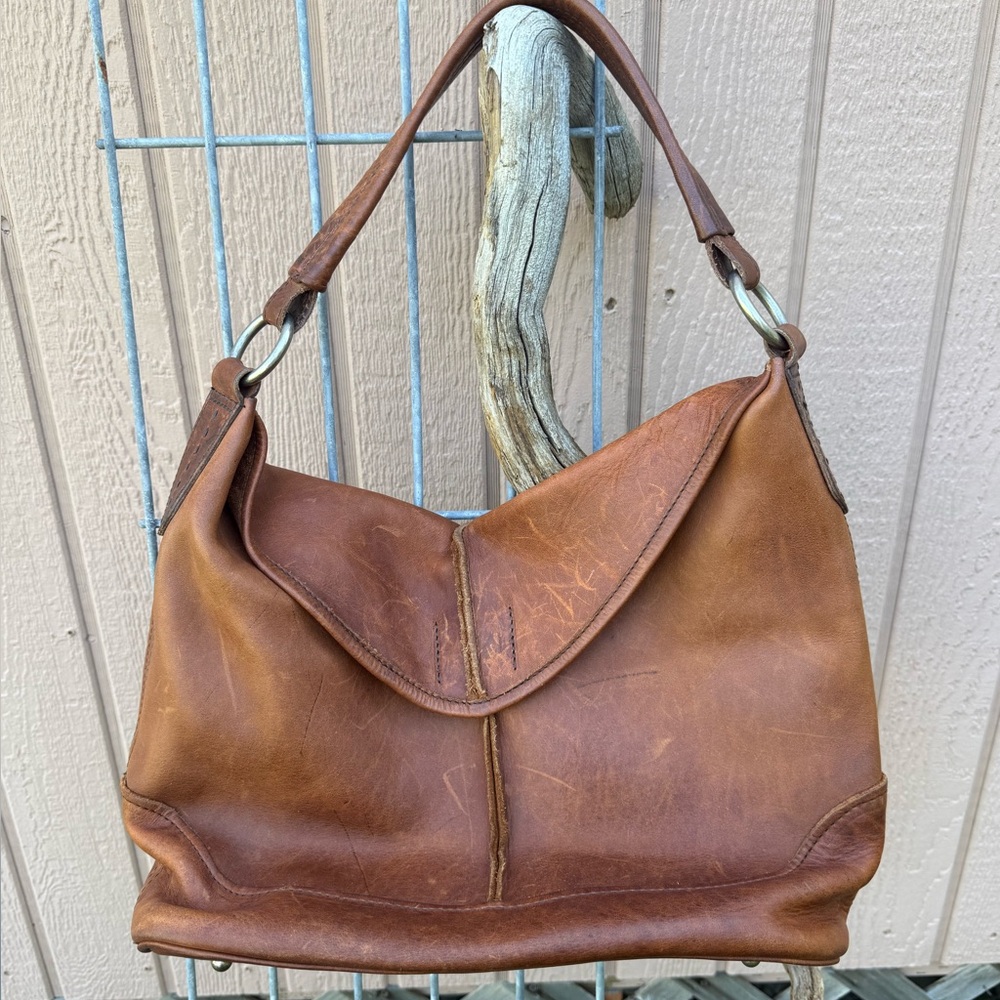 FRYE AND CO. Brown Leather Hobo Bag